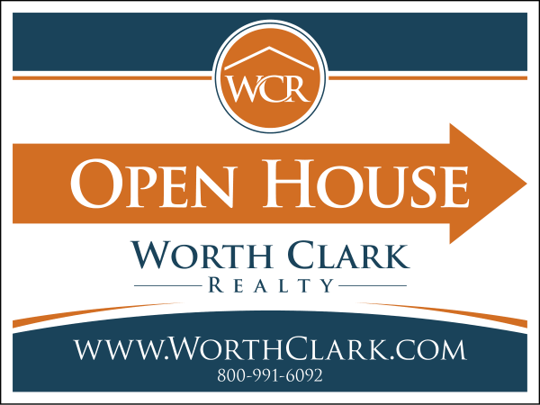 Directional Open House Sign Panel, 18h x 24w, 4mm Corrugated Plastic