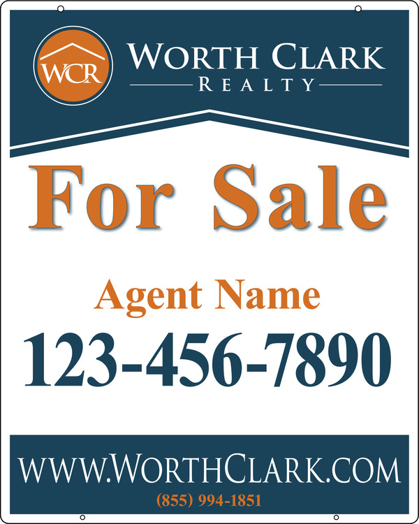 Hanging Agent Sign Panel, 30h x 24w, .063 Aluminum